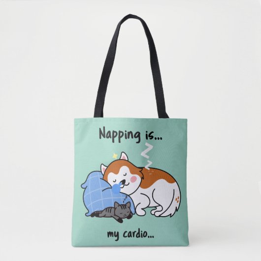 Het dutten is... mijn cardio... slaapdutje tote bag (Voorkant)