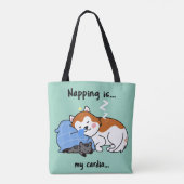 Het dutten is... mijn cardio... slaapdutje tote bag (Achterkant)
