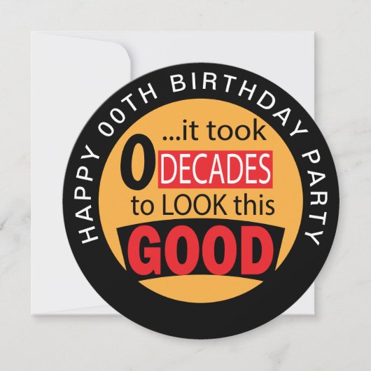 Het duurde 0 Decades om dit Goede - 0e Uitnodiging (Voorkant)