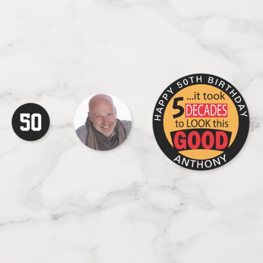 Het duurde 0 decennia om dit goed te zien confetti (Achterkanten)