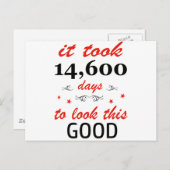 Het duurde 40 jaar om er zo goed uit te zien briefkaart (Voorkant / Achterkant)