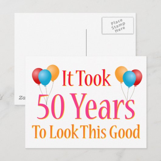 Het duurde 50 jaar om dit goed te zien briefkaart (Voorkant / Achterkant)