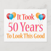 Het duurde 50 jaar om dit goed te zien briefkaart (Voorkant)