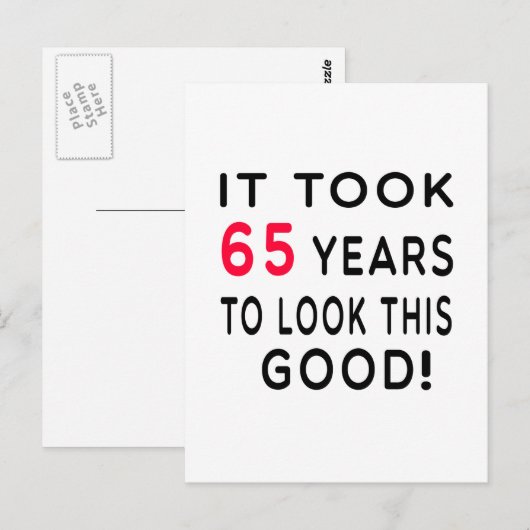 Het duurde 65 jaar Design Briefkaart (Voorkant / Achterkant)