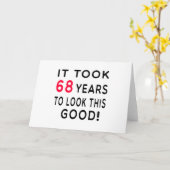 Het duurde 68 jaar verjaardag Design Kaart (Gele Bloem)