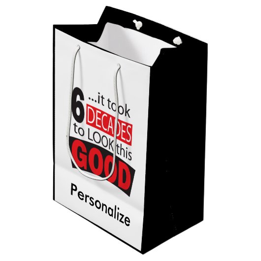 Het duurde 6 decennia om dit goed te bekijken| 60e medium cadeauzakje (Voorkant Gekanteld)