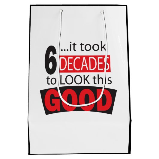 Het duurde 6 decennia om dit goed te bekijken| 60e medium cadeauzakje (Achterkant)