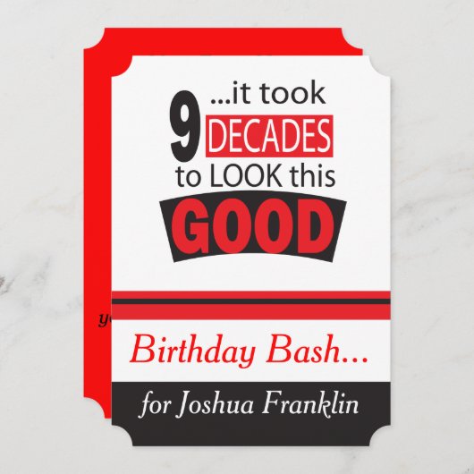 Het duurde 9 decennia om deze 90e verjaardag te zi kaart (Voorkant / Achterkant)