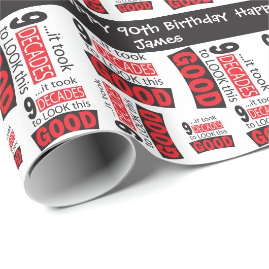 Het duurde 9 decennia om er goed uit te zien 90ste cadeaupapier (Rol Hoek)