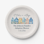 "Het duurt een dorp" Adoptie / Foster Douche Papieren Bordje (Voorkant)