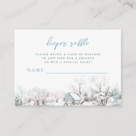 Het duurt een Village Stork Baby shower Luier Raff Informatiekaartje