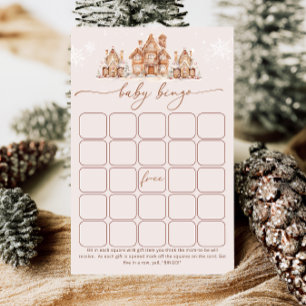 Het duurt een Village Winter Baby shower Bingo spe