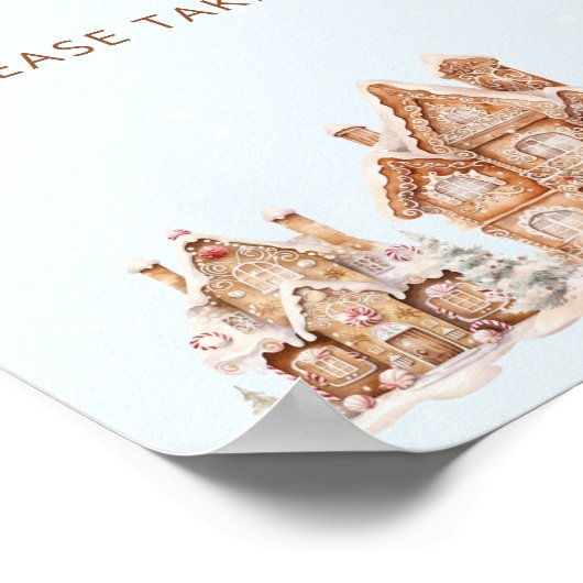 Het duurt een Village Winter Baby shower Favors Poster (Hoek)