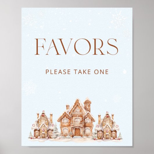 Het duurt een Village Winter Baby shower Favors Poster (Voorkant)