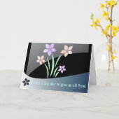 Het duurt lang om een oude vriend te laten groeien kaart (Gele Bloem)