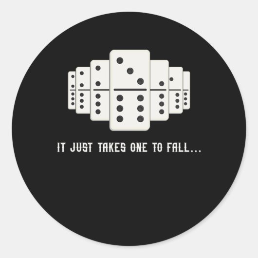 Het duurt maar één voor Herfsten die de puzzler-ga Ronde Sticker (Voorkant)