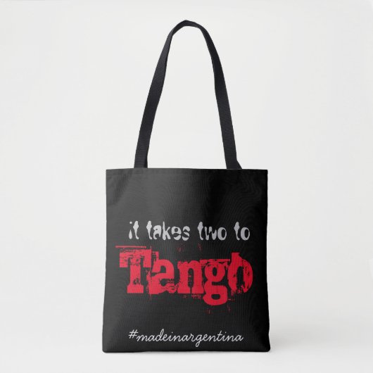 Het duurt twee tot tango tote bag (Voorkant)