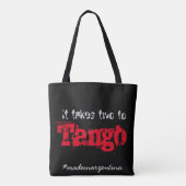 Het duurt twee tot tango tote bag (Achterkant)
