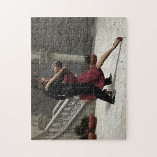 Het duurt twee voor Tango Jigzaag Puzzle Legpuzzel (Verticaal)