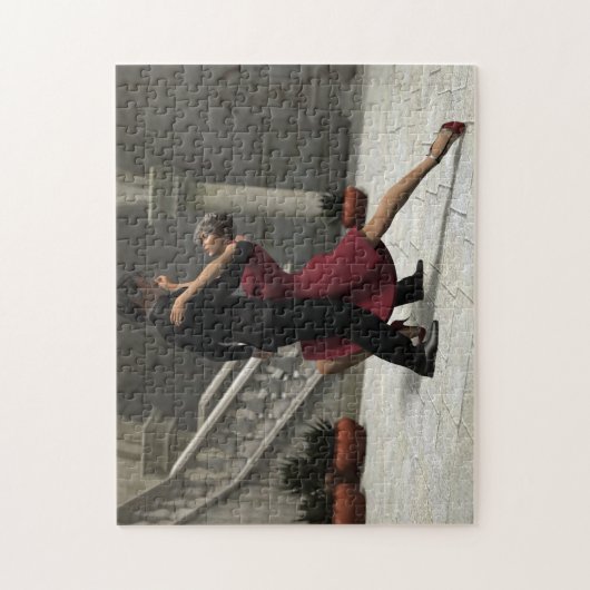Het duurt twee voor Tango Jigzaag Puzzle Legpuzzel (Verticaal)