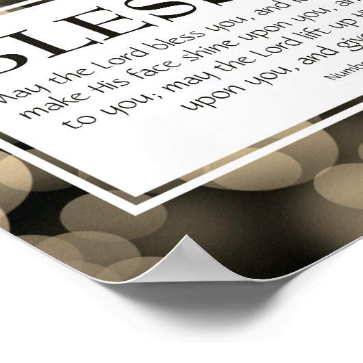 HET DUURZAME BLESS U Aantallen 6:24-26 HET BLOKKER Poster (Hoek)