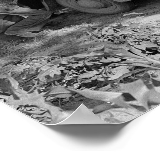 Het duwen van een auto, 1939.  foto poster (Hoek)