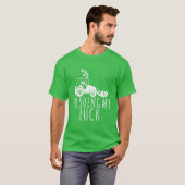 Het duwen van mijn luck St Patricks Day Constructi T-shirt (Voorkant volledig)