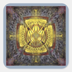 Het dwarspatroon van Аncient Vierkante Sticker