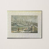 Het dwingen van tuin in de winter, van scherven op legpuzzel (Horizontaal)