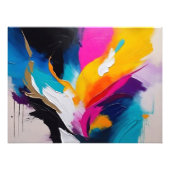 Het dynamische Abstracte Olieverfschilderij, Dikke Foto Afdruk (Voorkant)