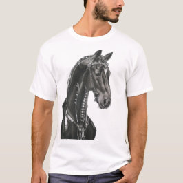 Het Dynamische Zwarte Paard T-shirt