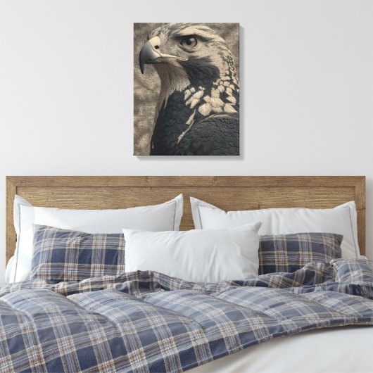Het Eagle Poster Canvas Afdruk (Insitu (Slaapkamer))