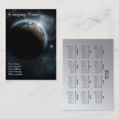 Het Earth - 2012 Pocket Calendar Visitekaartje (Voorkant / Achterkant)