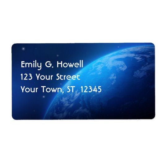 Het Earth Avery Label (Voorkant)