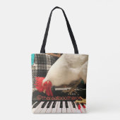 Het echte Boe van de Roo op Toetsenbord Tote Bag (Achterkant)