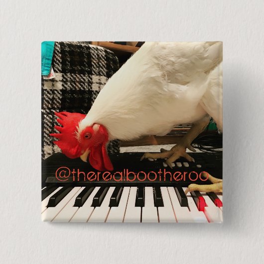 Het echte Boe van de Roo op Toetsenbord Vierkante Button 5,1 Cm (Voorkant)