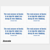 Het echte doel van boeken rechthoekige sticker (Vel)