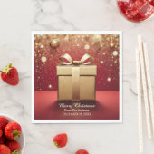 Het echte gouden kerstcadeau servetten (Insitu)
