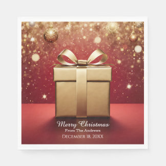 Het echte gouden kerstcadeau servetten