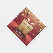Het echte gouden kerstcadeau servetten (Hoek)