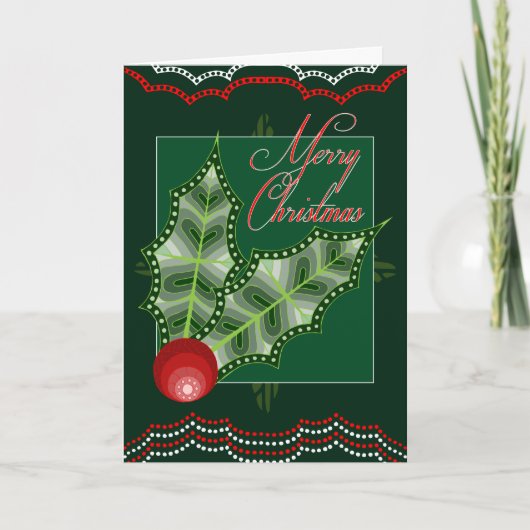 Het Echte Inheemse Art. van de kerstkaart Feestdagen Kaart (Voorkant)