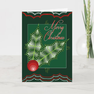 Het Echte Inheemse Art. van de kerstkaart Feestdagen Kaart