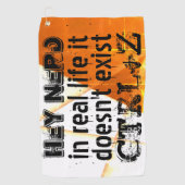 Het echte leven er is geen undo, nerd versie - ora golfhanddoek (Voorkant)