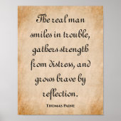 Het echte Man glimlacht... Inspirerend prijsopgave Poster (Voorkant)