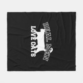 Het echte Man houdt van de Verklaring van Katten Fleece Deken (Voorkant (Horizontaal))