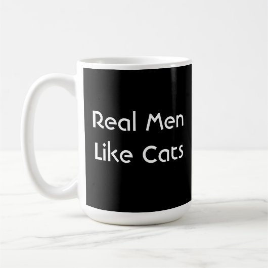 Het echte Man houdt van de Zwarte van Katten Koffiemok (Links)