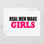 HET ECHTE MAN MAAKT TOT DE PAPA VAN HET BABY VAN BRIEFKAART (Voorkant / Achterkant)