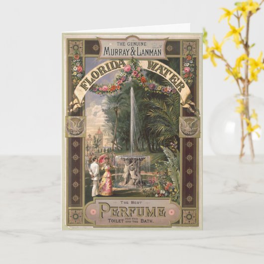 Het echte Murray & Lanman Florida waterparfum Kaart (Gele Bloem)