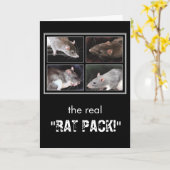 Het echte "PAK van de RAT!" - rattenwenskaart Kaart (Gele Bloem)