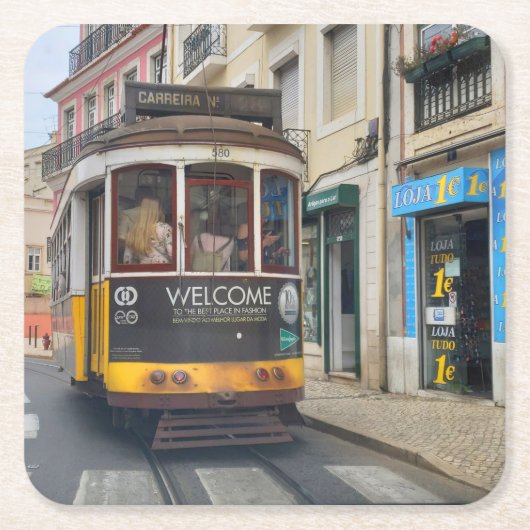 Het echte Portugal-Lissabon Kartonnen Onderzetters (Voorkant)